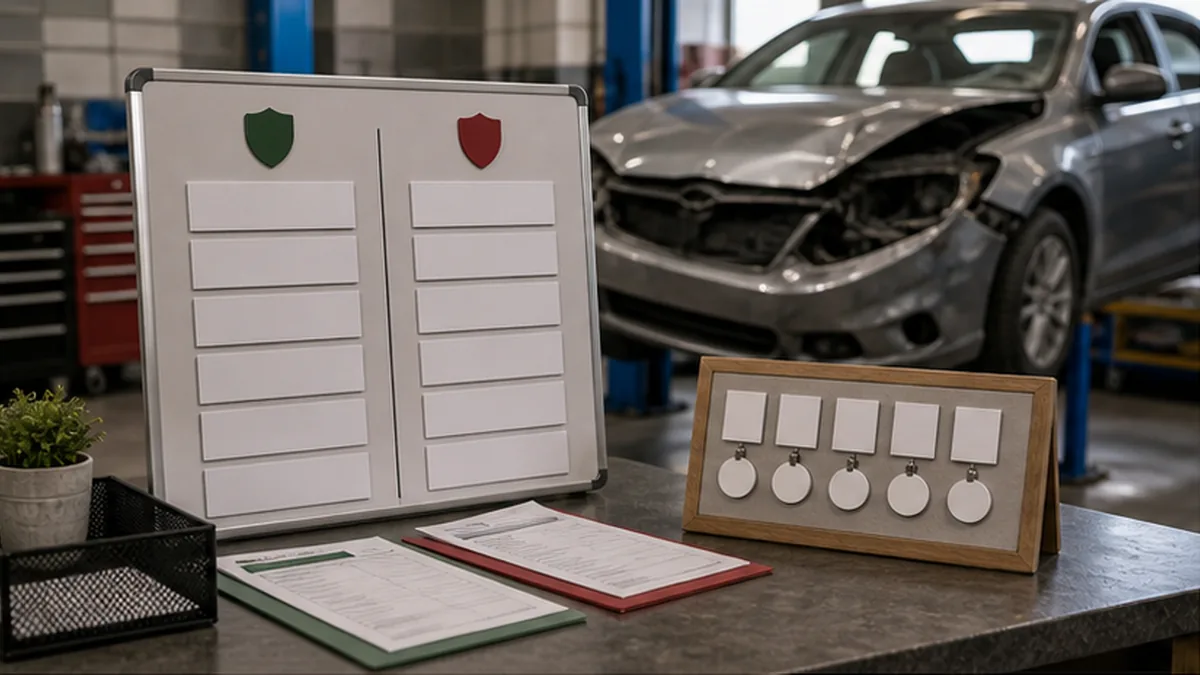 Auto Insurance Underpayment Demand Letter evidence photo showing repair estimate comparison beside rental-day markers