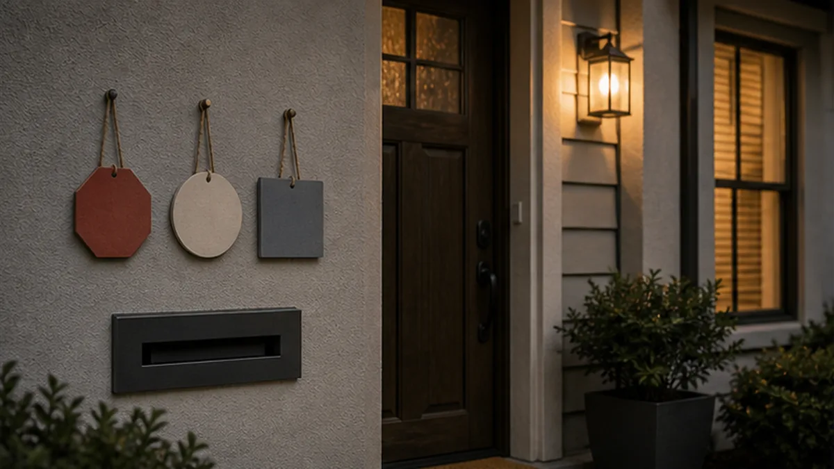 Debt Collector Cease Contact Letter photo showing quiet home entry with muted alert symbols and mail slot closed