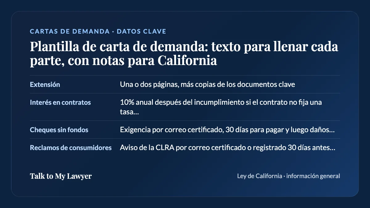 Tarjeta de datos clave: Extensión; Interés en contratos; Cheques sin fondos; Reclamos de consumidores