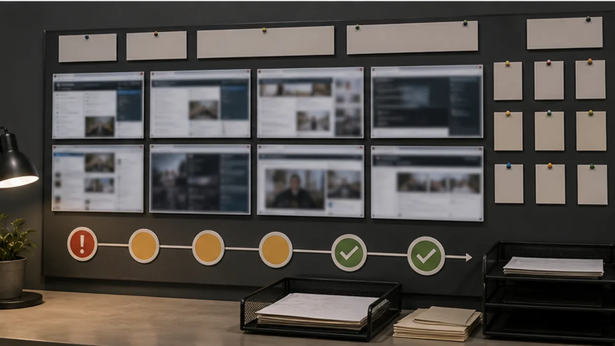 Online Content Removal Demand Letter evidence photo showing URL tiles, screenshot frames, and takedown progress markers