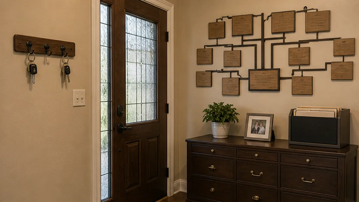 Probate and Estate Records Demand Letter photo showing estate house entry with key, family tree shapes, and record vault