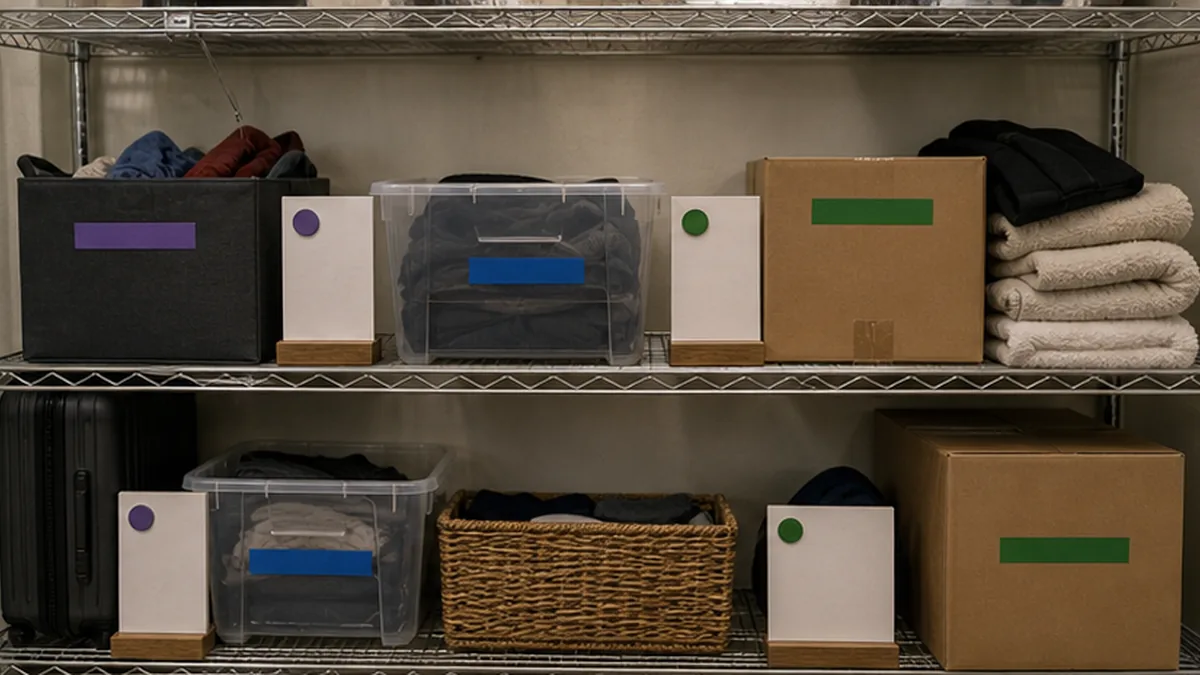 Roommate Property Demand Letter evidence photo showing property inventory shelf with pickup-time markers