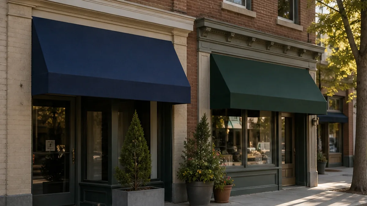 Trademark Cease and Desist Letter for Brand Confusion photo showing two storefront awnings with confusingly similar shapes